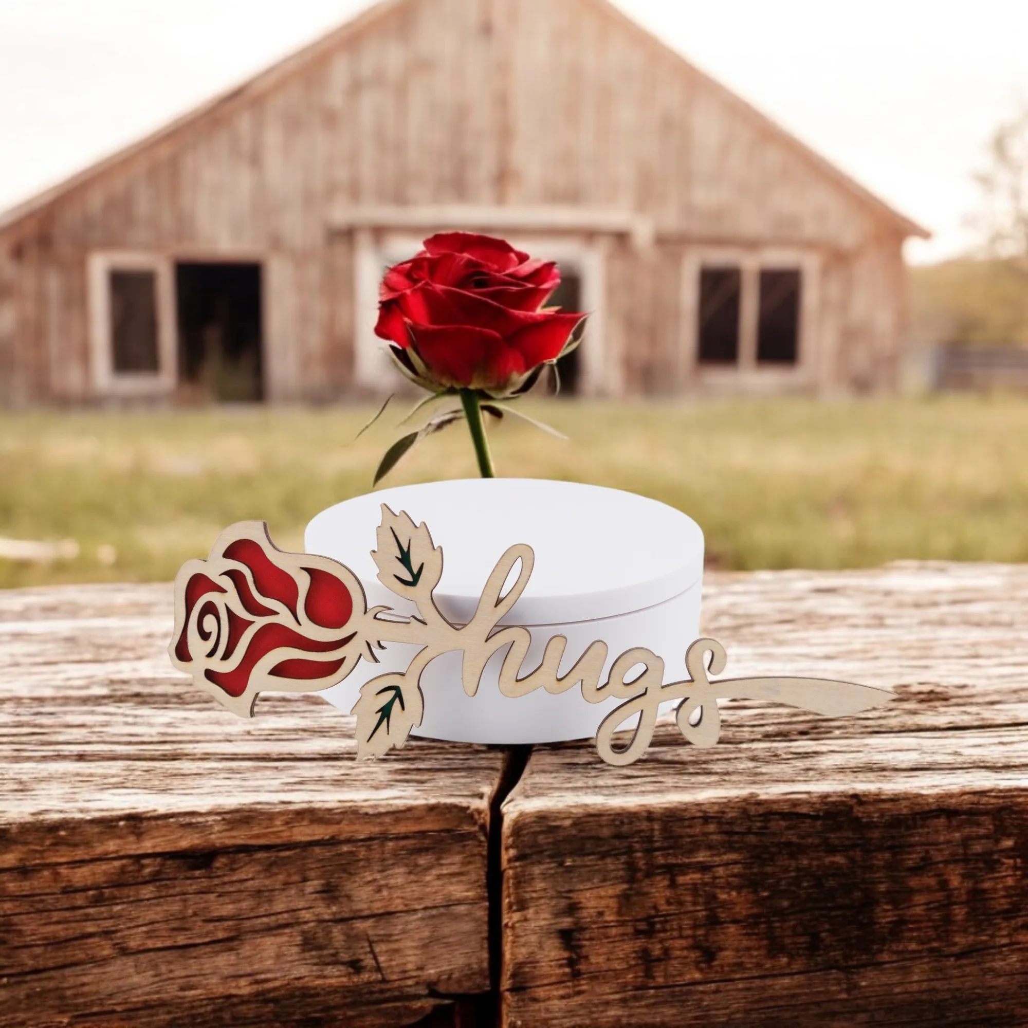Personalised Wooden Rose - Image 2