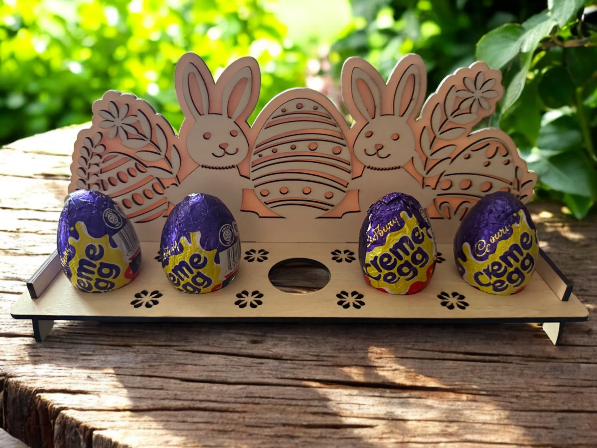 Egg Holder - Happy Bunny x2