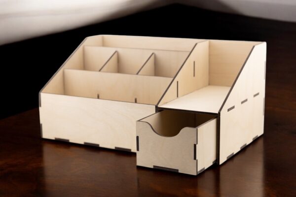 Desk tidy with draw