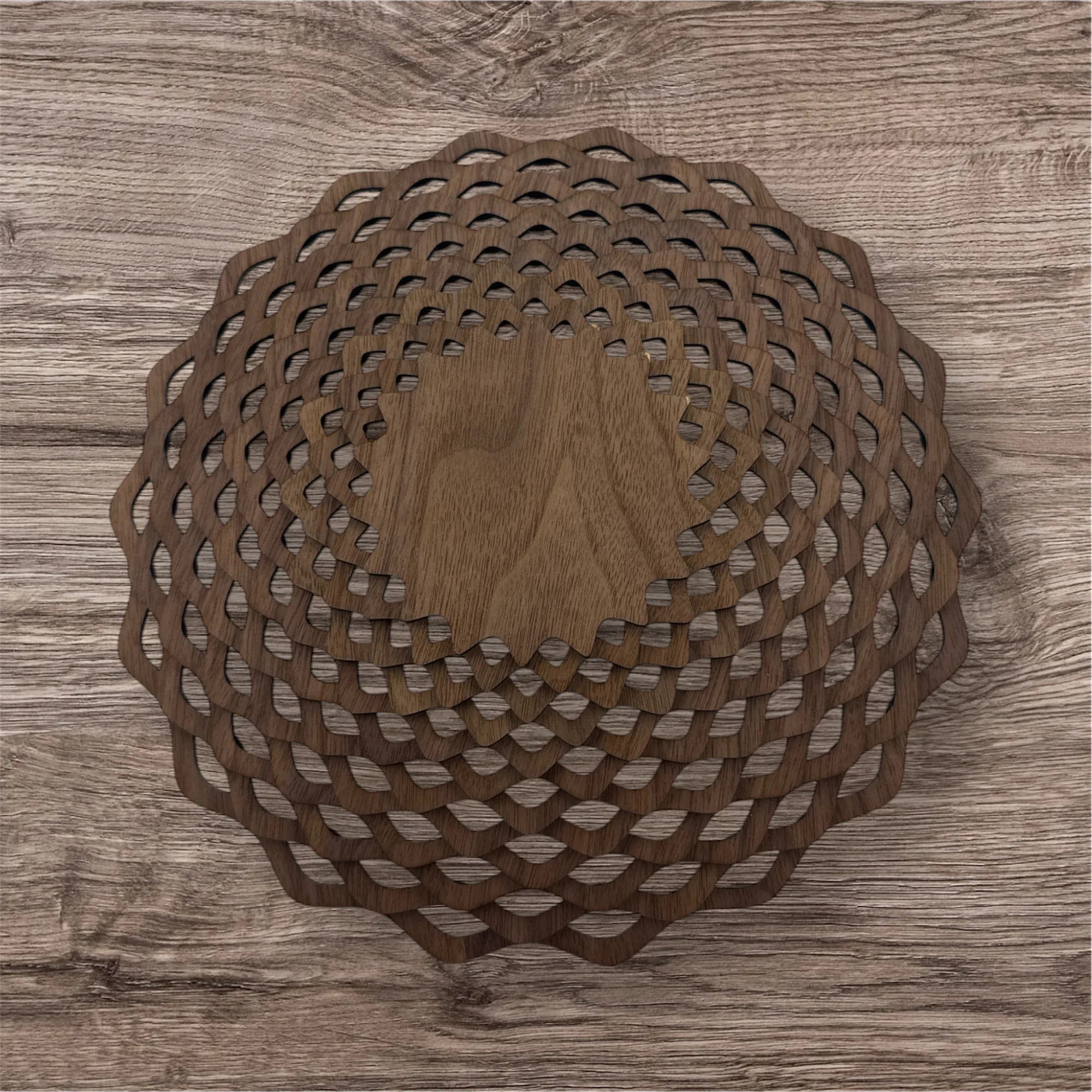 Walnut veneer wooden bowl - Image 2