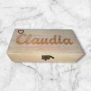 Inlayed Valentines box with wooden rose