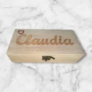 Inlayed Valentines box with wooden rose